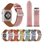 Pulseira de Couro Genuíno Estilo Fresco para Apple Watch Ultra 49mm&Watch Ultra 2 49mm / Series 10 46mm / 9&8&7 45mm / SE 3&SE 2&6&SE&5&4 44mm / 3&2&1 42mm, 42mm