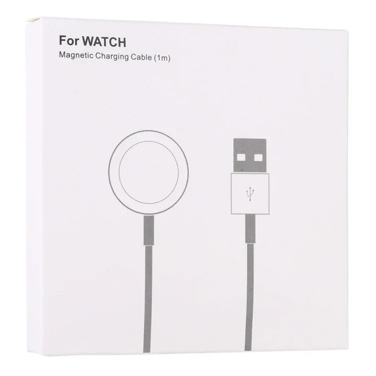 Carregador Sem Fios Magnético 1m para Apple Watch Series Ultra & 10 / 9 / 8 / 7 / 6 / 5 / 4 / 3 / 2, 1m