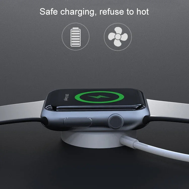 Carregador Sem Fios Magnético 1m para Apple Watch Series Ultra & 10 / 9 / 8 / 7 / 6 / 5 / 4 / 3 / 2, 1m