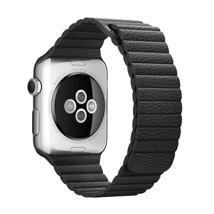 Correia de Relógio em Pele PU com Fecho Magnético de Loop para Apple Watch 38mm