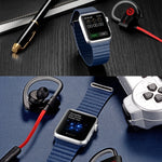 Correia de Relógio em Pele PU com Fecho Magnético de Loop para Apple Watch 38mm