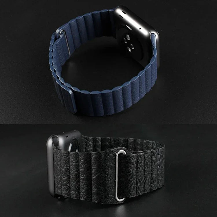 Correia de Relógio em Pele PU com Fecho Magnético de Loop para Apple Watch 38mm