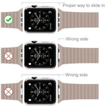 Correia de Relógio em Pele PU com Fecho Magnético de Loop para Apple Watch 38mm
