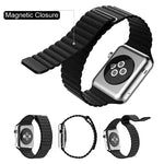 Correia de Relógio em Pele PU com Fecho Magnético de Loop para Apple Watch 38mm