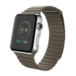 Pulseira de Couro PU com Fecho Magnético Loop para Apple Watch 42mm