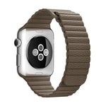 Pulseira de Couro PU com Fecho Magnético Loop para Apple Watch 42mm