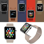 Pulseira de Couro PU com Fecho Magnético Loop para Apple Watch 42mm