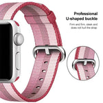 Pulseira de Nylon Trançado com Risca para Apple Watch 42mm, Para Apple Watch 42mm