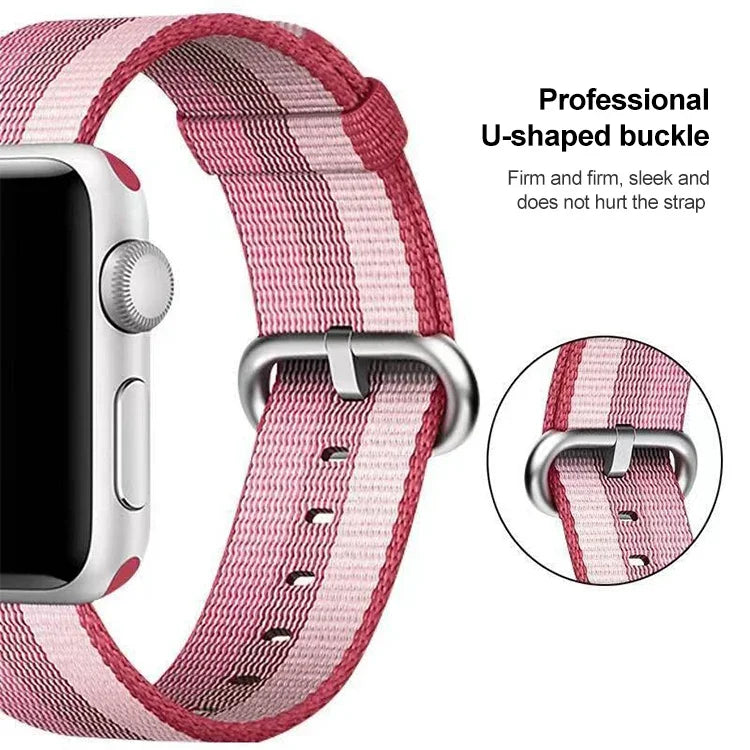 Pulseira de Nylon Trançado com Risca para Apple Watch 42mm, Para Apple Watch 42mm