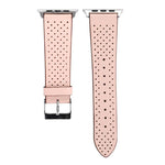 Correia de Relógio em Pele Genuína com Padrão de Furos Simples e Fashion para Apple Watch Series 10 42mm / 9&8&7 41mm / SE 3&SE 2&6&SE&5&4 40mm / 3&2&1 38mm, 38mm