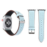 Correia de Relógio em Pele Genuína com Padrão de Furos Simples e Fashion para Apple Watch Series 10 42mm / 9&8&7 41mm / SE 3&SE 2&6&SE&5&4 40mm / 3&2&1 38mm, 38mm