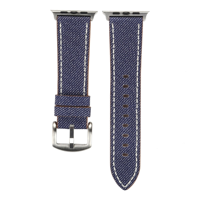 Para Apple Watch Série 10 42mm / 9&8&7 41mm / SE 3&SE 2&6&SE&5&4 40mm / 3&2&1 38mm Pulseira de Relógio em Pele Genuína com Padrão Cowboy Simples e Fashion, 38mm