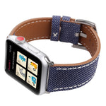 Para Apple Watch Série 10 42mm / 9&8&7 41mm / SE 3&SE 2&6&SE&5&4 40mm / 3&2&1 38mm Pulseira de Relógio em Pele Genuína com Padrão Cowboy Simples e Fashion, 38mm