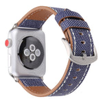Para Apple Watch Série 10 42mm / 9&8&7 41mm / SE 3&SE 2&6&SE&5&4 40mm / 3&2&1 38mm Pulseira de Relógio em Pele Genuína com Padrão Cowboy Simples e Fashion, 38mm