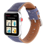 Para Apple Watch Série 10 42mm / 9&8&7 41mm / SE 3&SE 2&6&SE&5&4 40mm / 3&2&1 38mm Pulseira de Relógio em Pele Genuína com Padrão Cowboy Simples e Fashion, 38mm