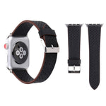 Para Apple Watch Ultra 49mm & Watch Ultra 2 49mm / Série 10 46mm / 9&8&7 45mm / SE 3&SE 2&6&SE&5&4 44mm / 3&2&1 42mm Correia de Relógio em Pele Genuína com Padrão de Furos, 42mm