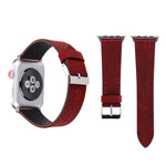 Para Apple Watch Ultra 49mm & Watch Ultra 2 49mm / Série 10 46mm / 9&8&7 45mm / SE 3&SE 2&6&SE&5&4 44mm / 3&2&1 42mm Correia de Relógio em Pele Genuína com Padrão de Furos, 42mm