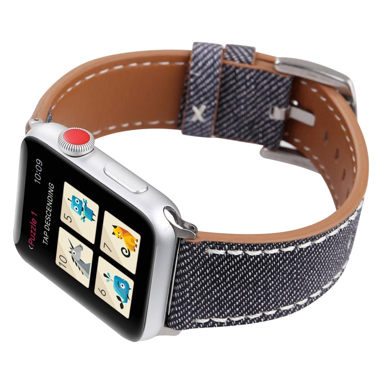 Pulseira de Couro Genuíno com Padrão Cowboy Fashion Simples para Apple Watch Ultra 49mm & Watch Ultra 2 49mm / Series 10 46mm / 9&8&7 45mm / SE 3&SE 2&6&SE&5&4 44mm / 3&2&1 42mm, 42mm