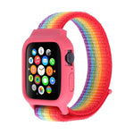 Para Apple Watch Ultra 49mm & Watch Ultra 2 49mm / Série 10 46mm / 9&8&7 45mm / SE 3&SE 2&6&SE&5&4 44mm / 3&2&1 42mm Correia de Relógio em Nylon com Fecho de Gancho e Argola, Para Apple Watch Ultra 49mm / Série 8&7 45mm / SE 2&6&SE&5&4 44mm / 3&2&1 42mm