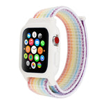 Para Apple Watch Ultra 49mm & Watch Ultra 2 49mm / Série 10 46mm / 9&8&7 45mm / SE 3&SE 2&6&SE&5&4 44mm / 3&2&1 42mm Correia de Relógio em Nylon com Fecho de Gancho e Argola, Para Apple Watch Ultra 49mm / Série 8&7 45mm / SE 2&6&SE&5&4 44mm / 3&2&1 42mm