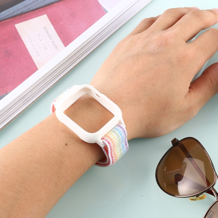 Para Apple Watch Ultra 49mm & Watch Ultra 2 49mm / Série 10 46mm / 9&8&7 45mm / SE 3&SE 2&6&SE&5&4 44mm / 3&2&1 42mm Correia de Relógio em Nylon com Fecho de Gancho e Argola, Para Apple Watch Ultra 49mm / Série 8&7 45mm / SE 2&6&SE&5&4 44mm / 3&2&1 42mm