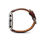 Correia de Relógio em Pele Retro com Cera de Óleo Denior para Apple Watch Series 7 45mm / 6 & SE & 5 & 4 44mm / 3 & 2 & 1 42mm