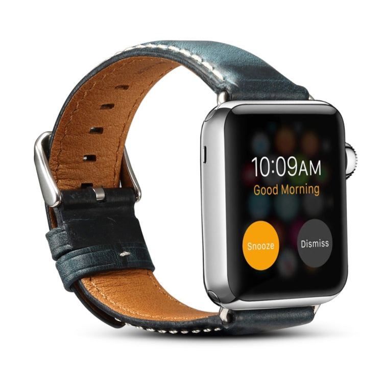 Correia de Relógio em Couro Retro com Cera de Óleo Denior para Apple Watch Series 10 42mm / 9&8&7 41mm / SE 3&SE 2&6&SE&5&4 40mm / 3&2&1 38mm