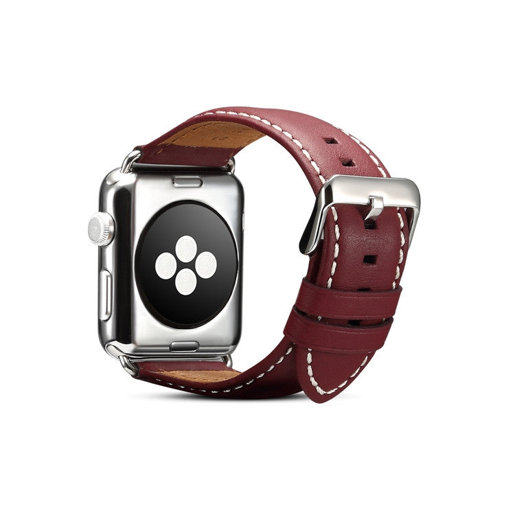 Correia de Relógio em Pele de Carro de Luxo Ambiental Denior para Apple Watch Ultra 49mm&Watch Ultra 2 49mm / Series 10 46mm / 9&8&7 45mm / SE 3&SE 2&6&SE&5&4 44mm / 3&2&1 42mm