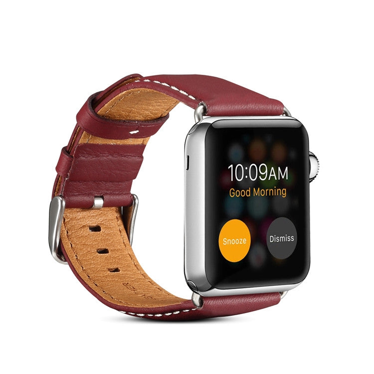Pulseira de Couro de Carro de Luxo Ambiental Denior para Apple Watch Series 10 42mm / 9&8&7 41mm / SE 3&SE 2&6&SE&5&4 40mm / 3&2&1 38mm