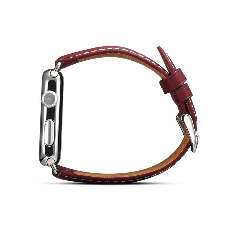 Pulseira de Couro de Carro de Luxo Ambiental Denior para Apple Watch Series 10 42mm / 9&8&7 41mm / SE 3&SE 2&6&SE&5&4 40mm / 3&2&1 38mm