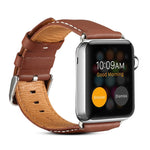 Pulseira de Couro de Carro de Luxo Ambiental Denior para Apple Watch Series 10 42mm / 9&8&7 41mm / SE 3&SE 2&6&SE&5&4 40mm / 3&2&1 38mm