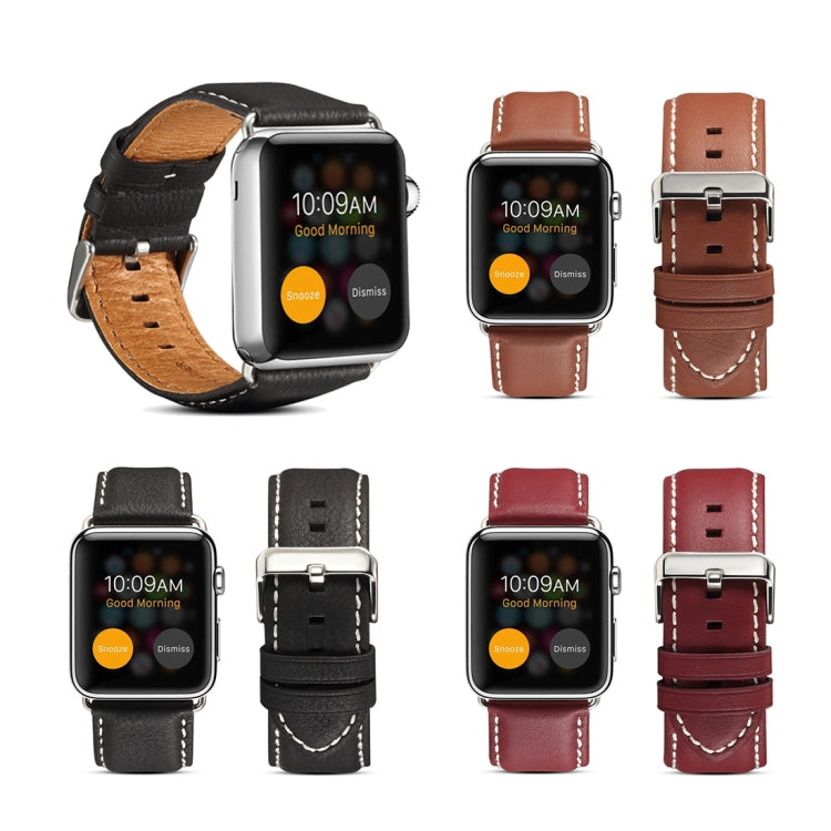 Pulseira de Couro de Carro de Luxo Ambiental Denior para Apple Watch Series 10 42mm / 9&8&7 41mm / SE 3&SE 2&6&SE&5&4 40mm / 3&2&1 38mm