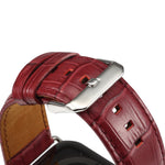 Pulseira de Relógio em Pele de Vaca com Grão de Crocodilo Denior para Apple Watch Ultra 49mm&Watch Ultra 2 49mm / Série 10 46mm / 9&8&7 45mm / SE 3&SE 2&6&SE&5&4 44mm / 3&2&1 42mm