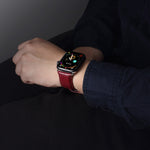 Pulseira de Relógio em Pele de Vaca com Grão de Crocodilo Denior para Apple Watch Ultra 49mm&Watch Ultra 2 49mm / Série 10 46mm / 9&8&7 45mm / SE 3&SE 2&6&SE&5&4 44mm / 3&2&1 42mm