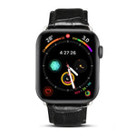 Correia de Relógio em Pele de Vaca com Textura de Crocodilo Denior para Apple Watch Série 10 42mm / 9&8&7 41mm / SE 3&SE 2&6&SE&5&4 40mm / 3&2&1 38mm