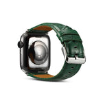 Correia de Relógio em Pele de Vaca com Textura de Crocodilo Denior para Apple Watch Série 10 42mm / 9&8&7 41mm / SE 3&SE 2&6&SE&5&4 40mm / 3&2&1 38mm