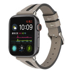 Pulseira de Relógio em Pele Simples em Forma de V para Apple Watch Ultra 49mm & Watch Ultra 2 49mm / Série 10 46mm / 9&8&7 45mm / SE 3&SE 2&6&SE&5&4 44mm / 3&2&1 42mm