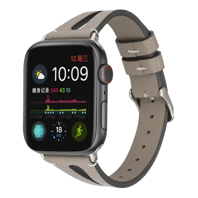 Pulseira de Relógio em Pele Simples em Forma de V para Apple Watch Ultra 49mm & Watch Ultra 2 49mm / Série 10 46mm / 9&8&7 45mm / SE 3&SE 2&6&SE&5&4 44mm / 3&2&1 42mm