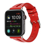 Pulseira de Relógio em Pele Simples em Forma de V para Apple Watch Ultra 49mm & Watch Ultra 2 49mm / Série 10 46mm / 9&8&7 45mm / SE 3&SE 2&6&SE&5&4 44mm / 3&2&1 42mm