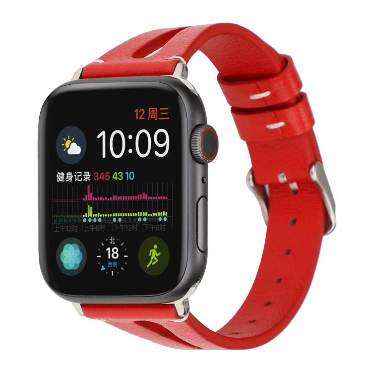 Pulseira de Relógio em Pele Simples em Forma de V para Apple Watch Ultra 49mm & Watch Ultra 2 49mm / Série 10 46mm / 9&8&7 45mm / SE 3&SE 2&6&SE&5&4 44mm / 3&2&1 42mm