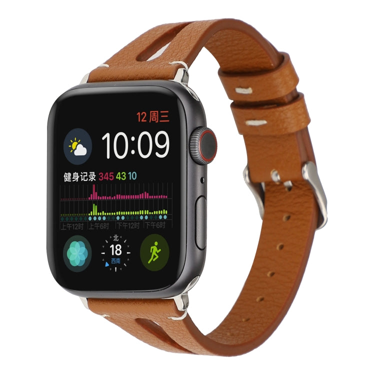 Pulseira de Relógio em Pele Simples em Forma de V para Apple Watch Ultra 49mm & Watch Ultra 2 49mm / Série 10 46mm / 9&8&7 45mm / SE 3&SE 2&6&SE&5&4 44mm / 3&2&1 42mm