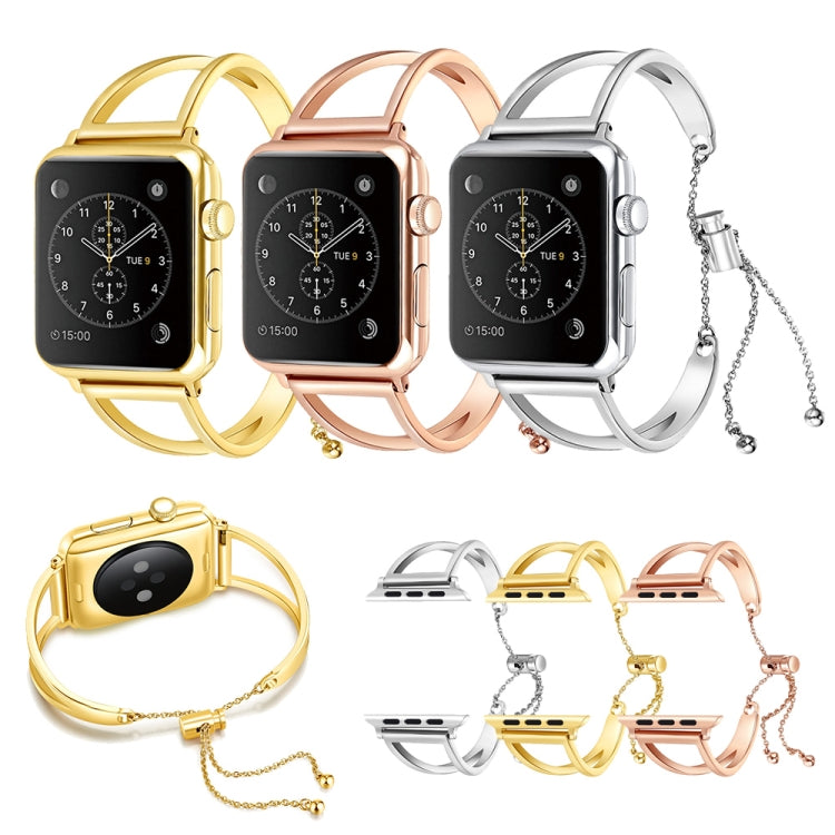 Correia de Relógio Metálica em Forma de Letra V com Fivela em Aço Inoxidável para Apple Watch Series 10 42mm / 9&8&7 41mm / SE 3&SE 2&6&SE&5&4 40mm / 3&2&1 38mm, 7 41mm / 6&SE&5&4 40mm / 3&2&1 38mm