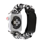 Magic Paste Correia de Relógio de Pulso em Nylon com Corda de Guarda-chuva em Pele Genuína e Fivela em Aço Inoxidável para Apple Watch Series 10 42mm / 9&8&7 41mm / SE 3&SE 2&6&SE&5&4 40mm / 3&2&1 38mm, 7 41mm / 6&SE&5&4 40mm / 3&2&1 38mm
