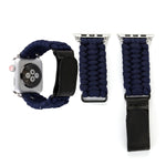 Magic Paste Correia de Relógio de Pulso em Nylon com Corda de Guarda-chuva em Pele Genuína e Fivela em Aço Inoxidável para Apple Watch Series 10 42mm / 9&8&7 41mm / SE 3&SE 2&6&SE&5&4 40mm / 3&2&1 38mm, 7 41mm / 6&SE&5&4 40mm / 3&2&1 38mm