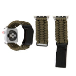 Magic Paste Correia de Relógio de Pulso em Nylon com Corda de Guarda-chuva em Pele Genuína e Fivela em Aço Inoxidável para Apple Watch Series 10 42mm / 9&8&7 41mm / SE 3&SE 2&6&SE&5&4 40mm / 3&2&1 38mm, 7 41mm / 6&SE&5&4 40mm / 3&2&1 38mm