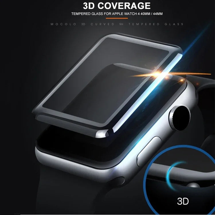 Película de Vidro Temperado mocolo 0,33mm 9H 3D Borda Redonda com Cola Total para Apple Watch Series 6 / 5 / 4 / Watch SE 40mm, Para Apple Watch Series 6 / 5 / 4 / Watch SE 40mm