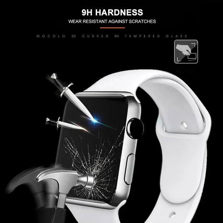 Película de Vidro Temperado mocolo 0,33mm 9H 3D Borda Redonda com Cola Total para Apple Watch Series 6 / 5 / 4 / Watch SE 44mm, Para Apple Watch Series 6 / 5 / 4 / Watch SE 44mm