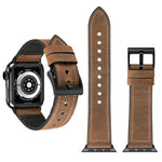 Pulseira de Relógio em TPU com Textura Crazy Horse + Aço Inoxidável para Apple Watch Series 7 45mm / 6 & SE & 5 & 4 44mm / 3 & 2 & 1 42mm, 44mm