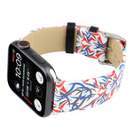 Correia de Relógio em Pele Genuína com Estampa de Espinhos para Apple Watch Ultra 49mm & Watch Ultra 2 49mm / Série 10 46mm / 9&8&7 45mm / SE 3&SE 2&6&SE&5&4 44mm / 3&2&1 42mm, 44mm