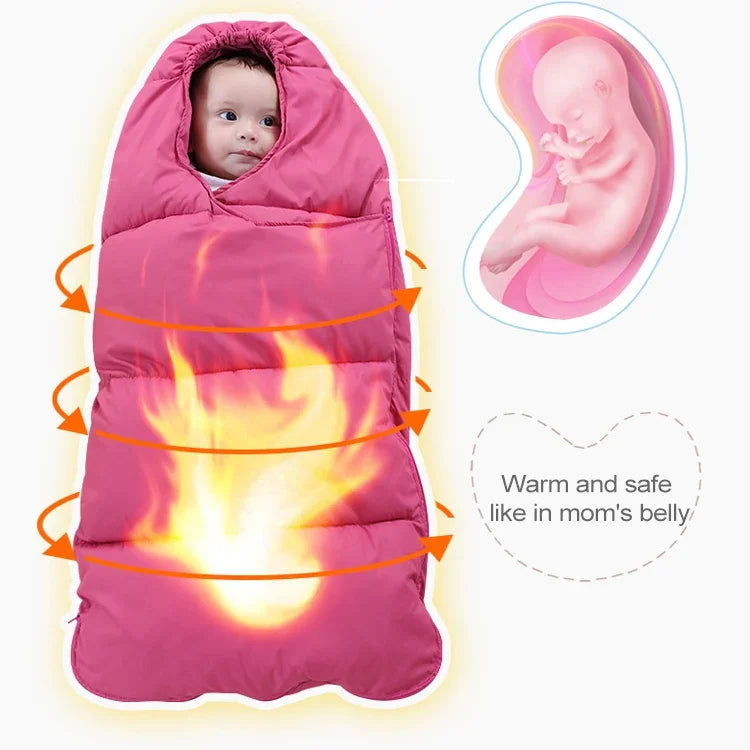 Saco de Dormir para Bebé Espesso e Quente, Edredão para Recém-nascido, Tamanho: 80cm, para 0-1 Ano(s)